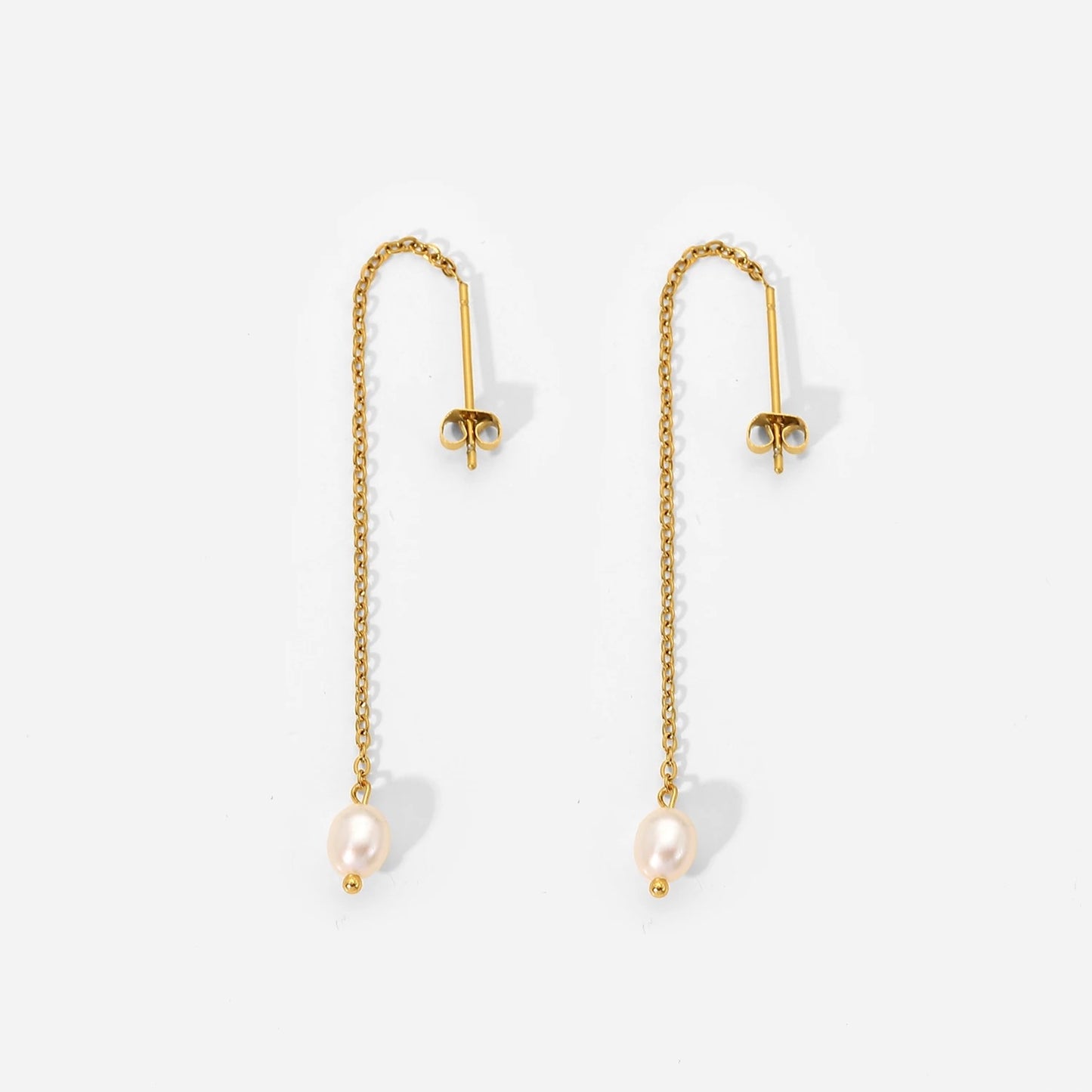 Pearl long pedant earrings