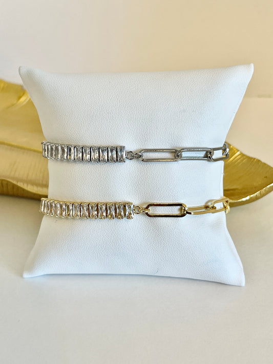 Baguette paper clip bracelet