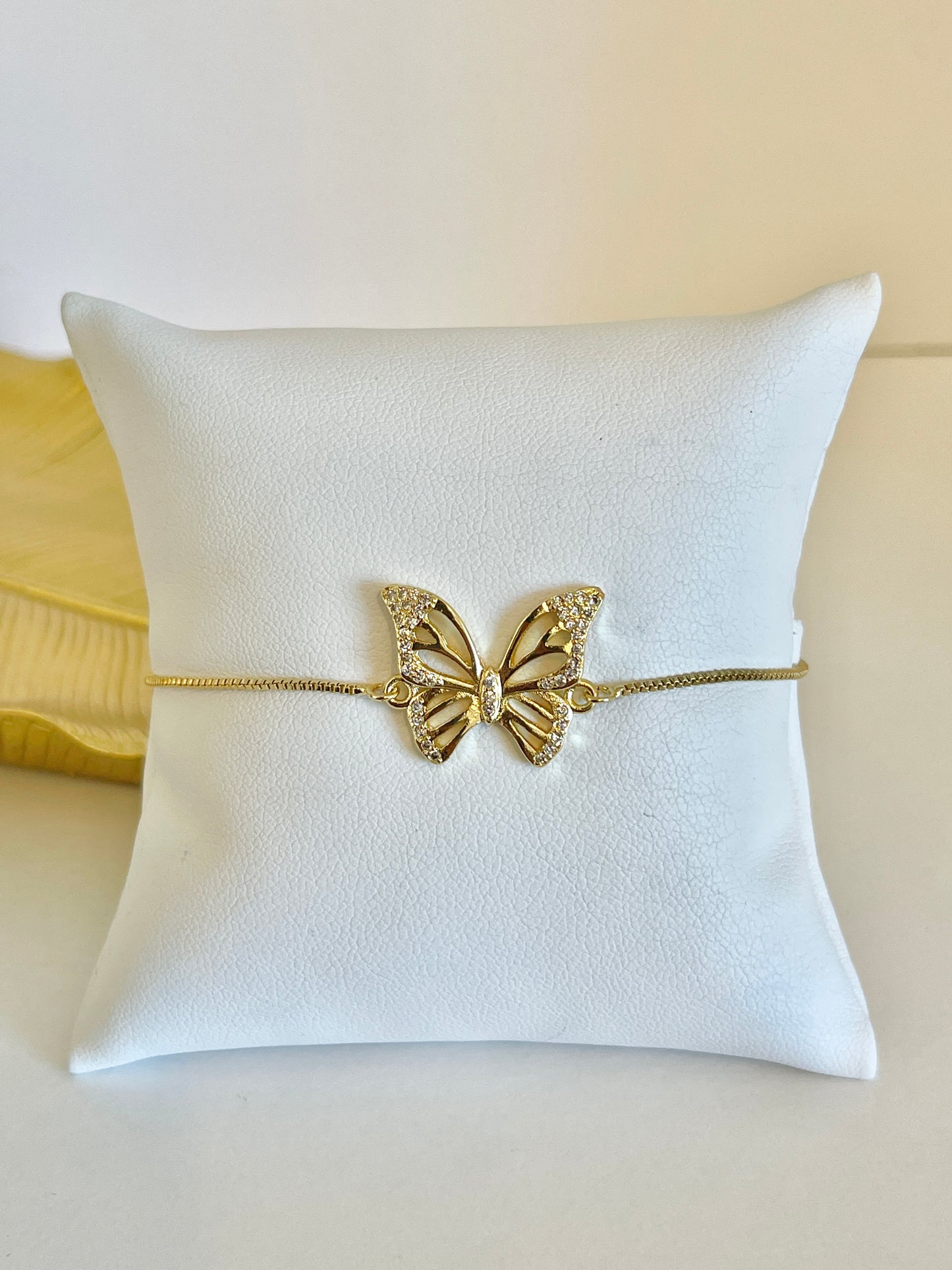 Adjustable butterfly bracelet