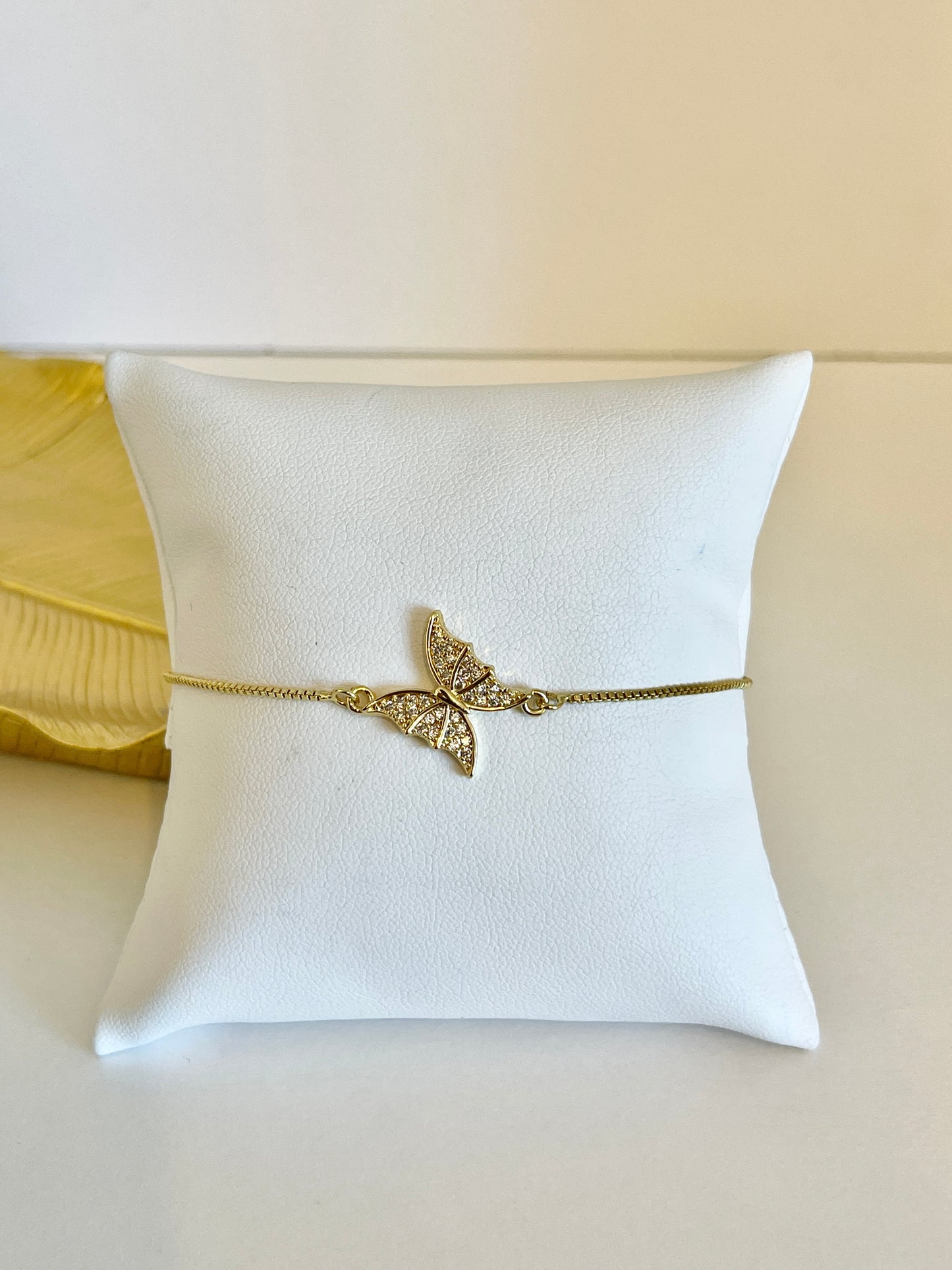 Adjustable butterfly bracelet