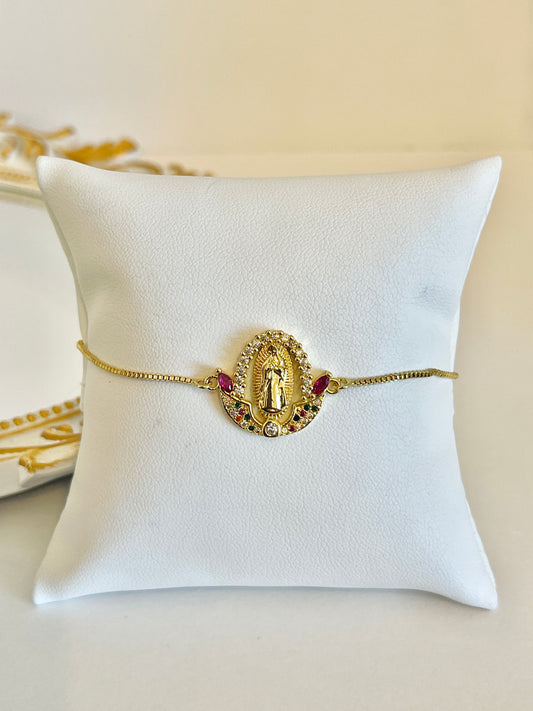 Multicolor Virgen de Guadalupe bracelet