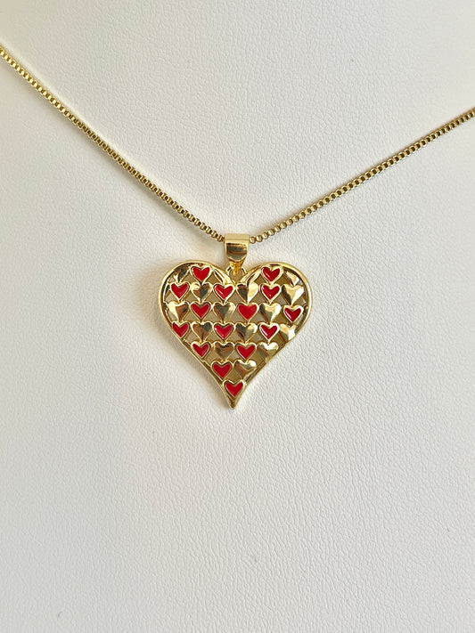 Red heart necklace