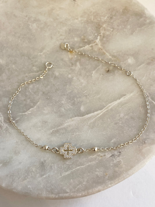 Cross anklet