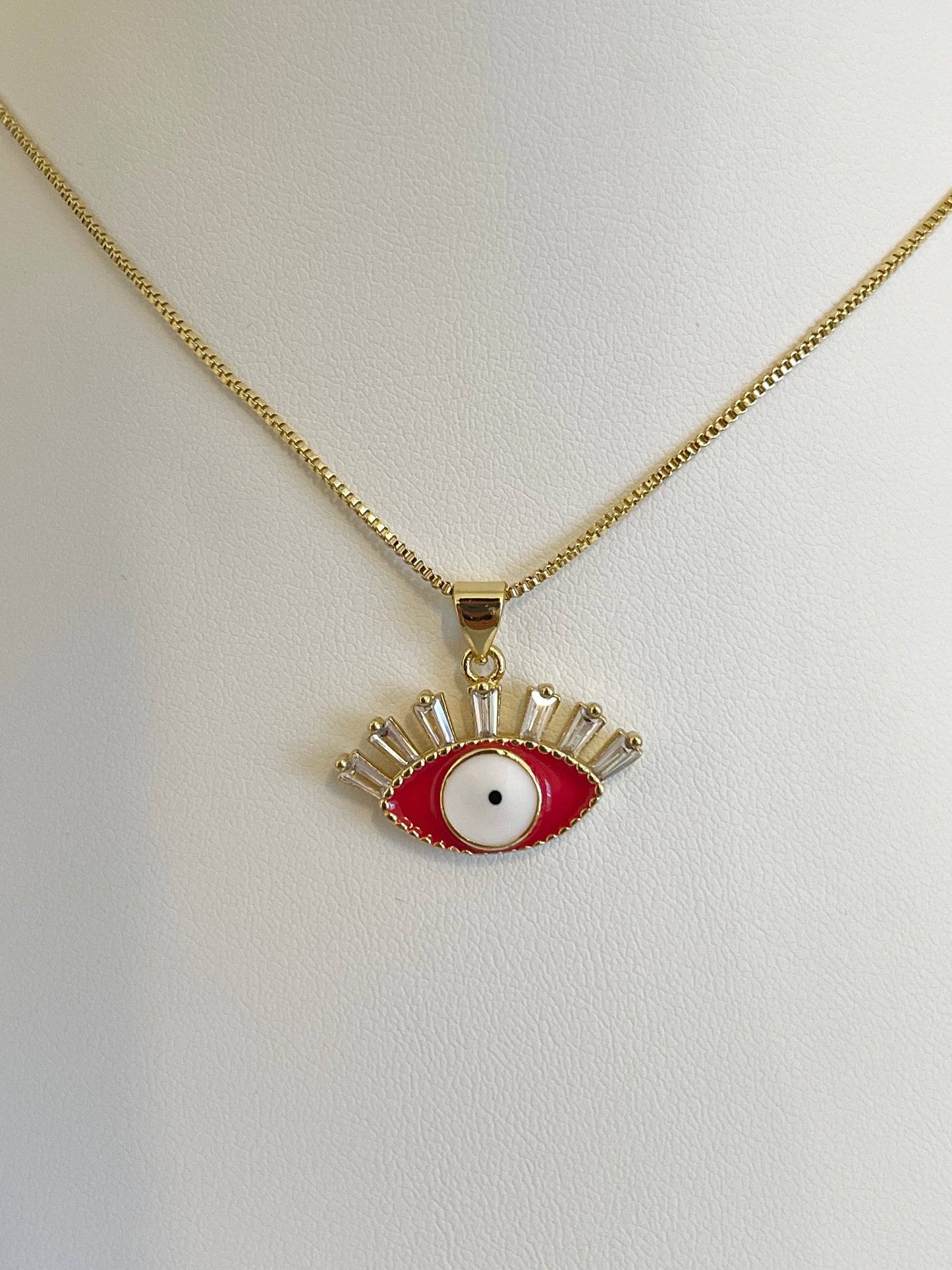 Red evil eye necklace